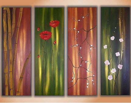 Dafen Oil Painting on canvas flower -set354 Dafen Oil Painting on canvas flower -set354
